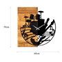 Wallity Wooden Clock 33 Reloj de Pared de Madera Nogal y Negro